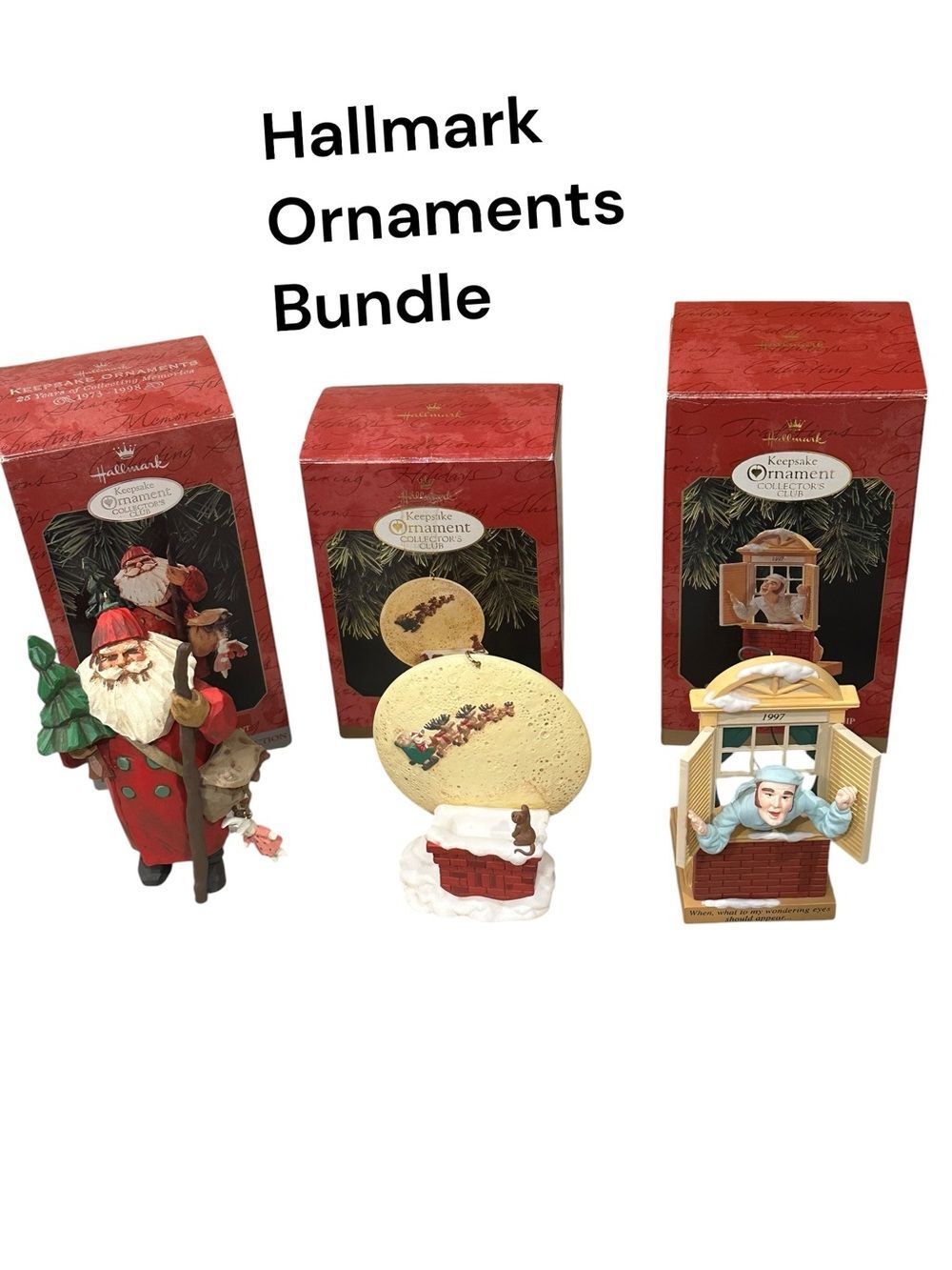 Hallmark Ornament bundle trio perfect condition in all orginal packing